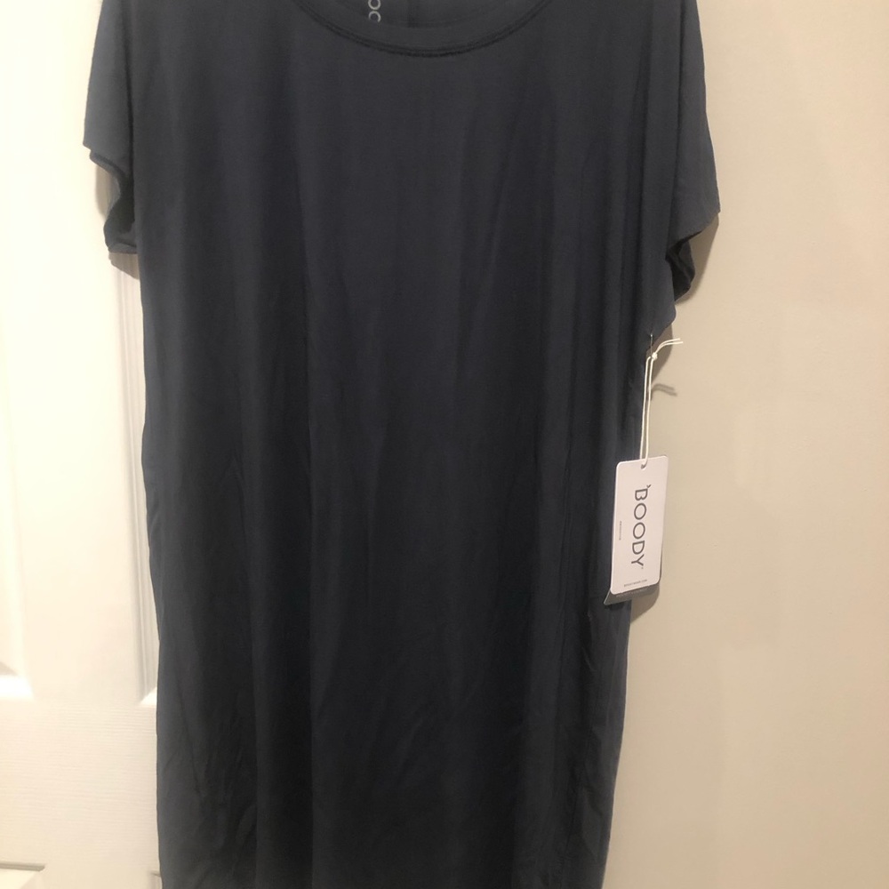 BOODY Bamboo Navy Short Sleeve Scoop Neck Nightgown